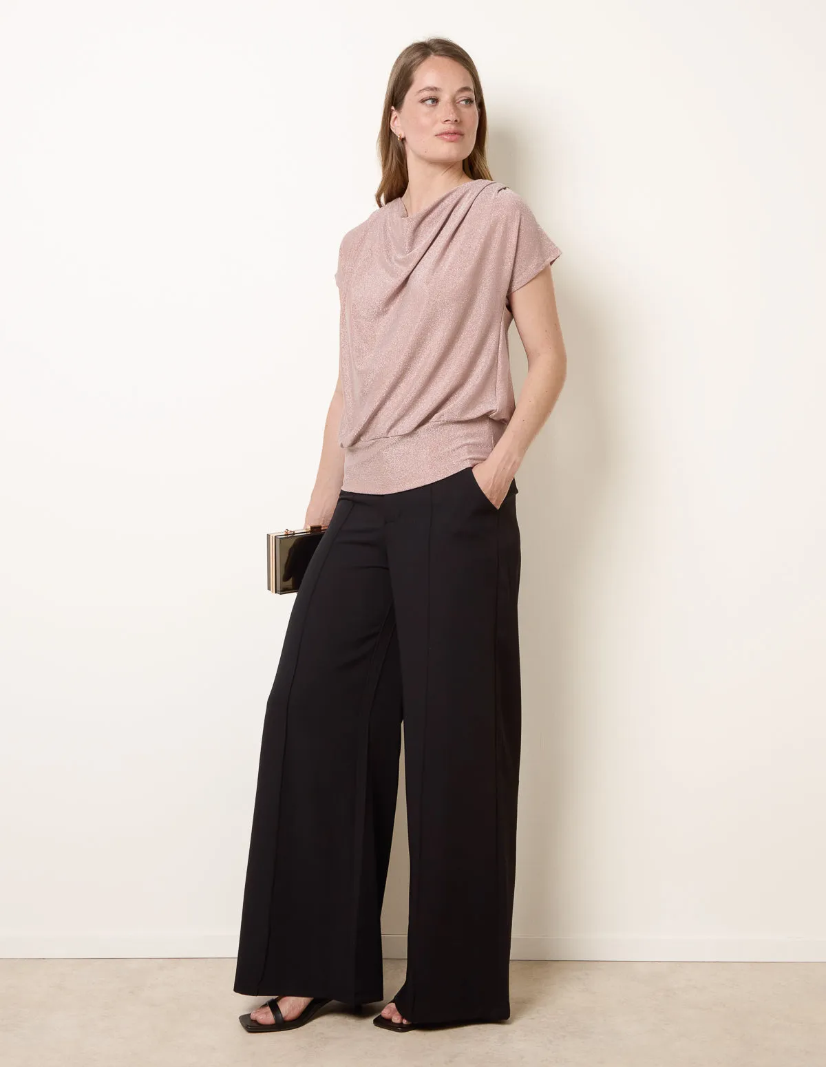 Metallic Cowl Neck Draped Top sold by Blue Vanilla product image thumbnail 2