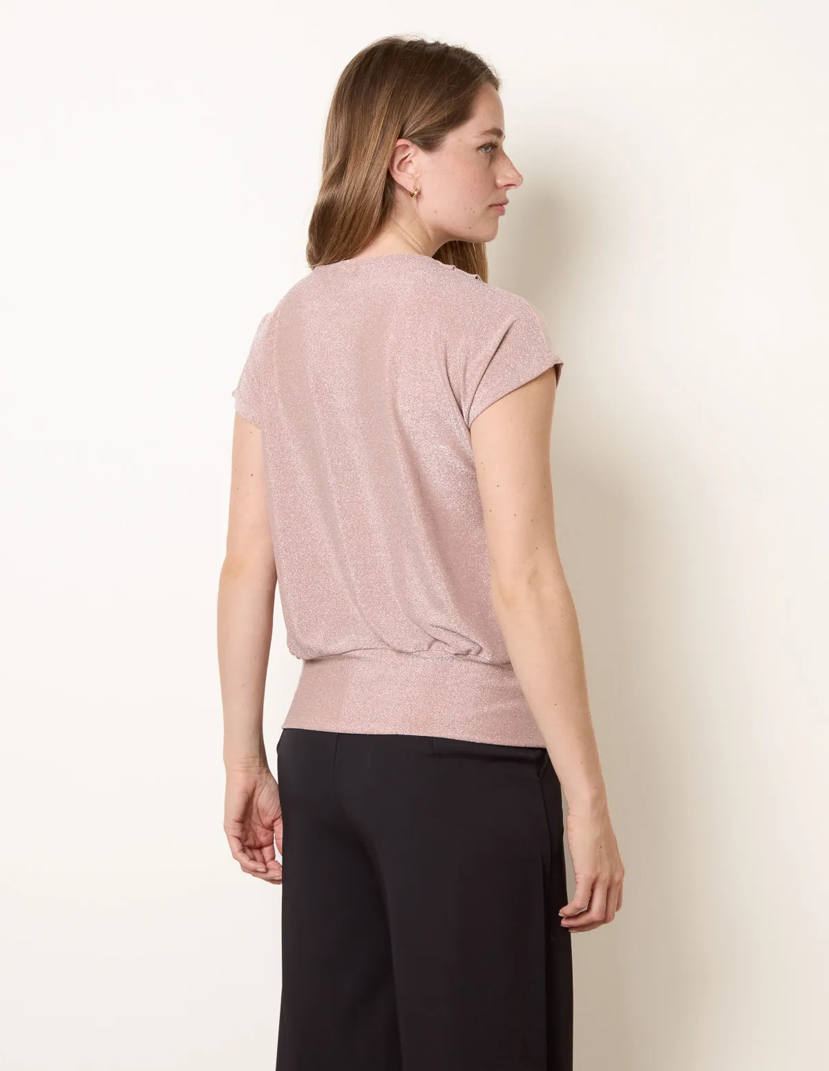 Metallic Cowl Neck Draped Top sold by Blue Vanilla product image thumbnail 4
