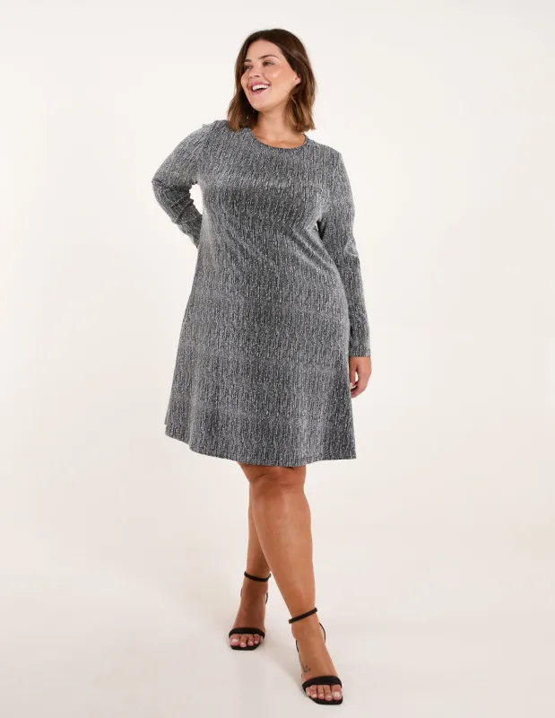 Curve Metallic Swing Dress made by Blue Vanilla