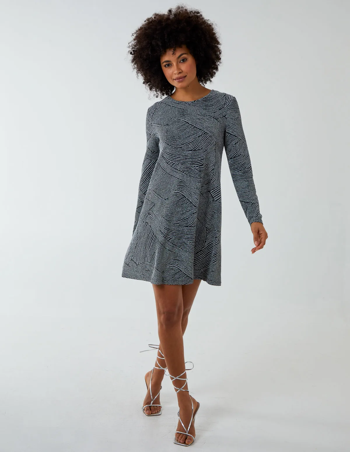 Metallic Swing Mini Dress sold by Blue Vanilla product image thumbnail 2