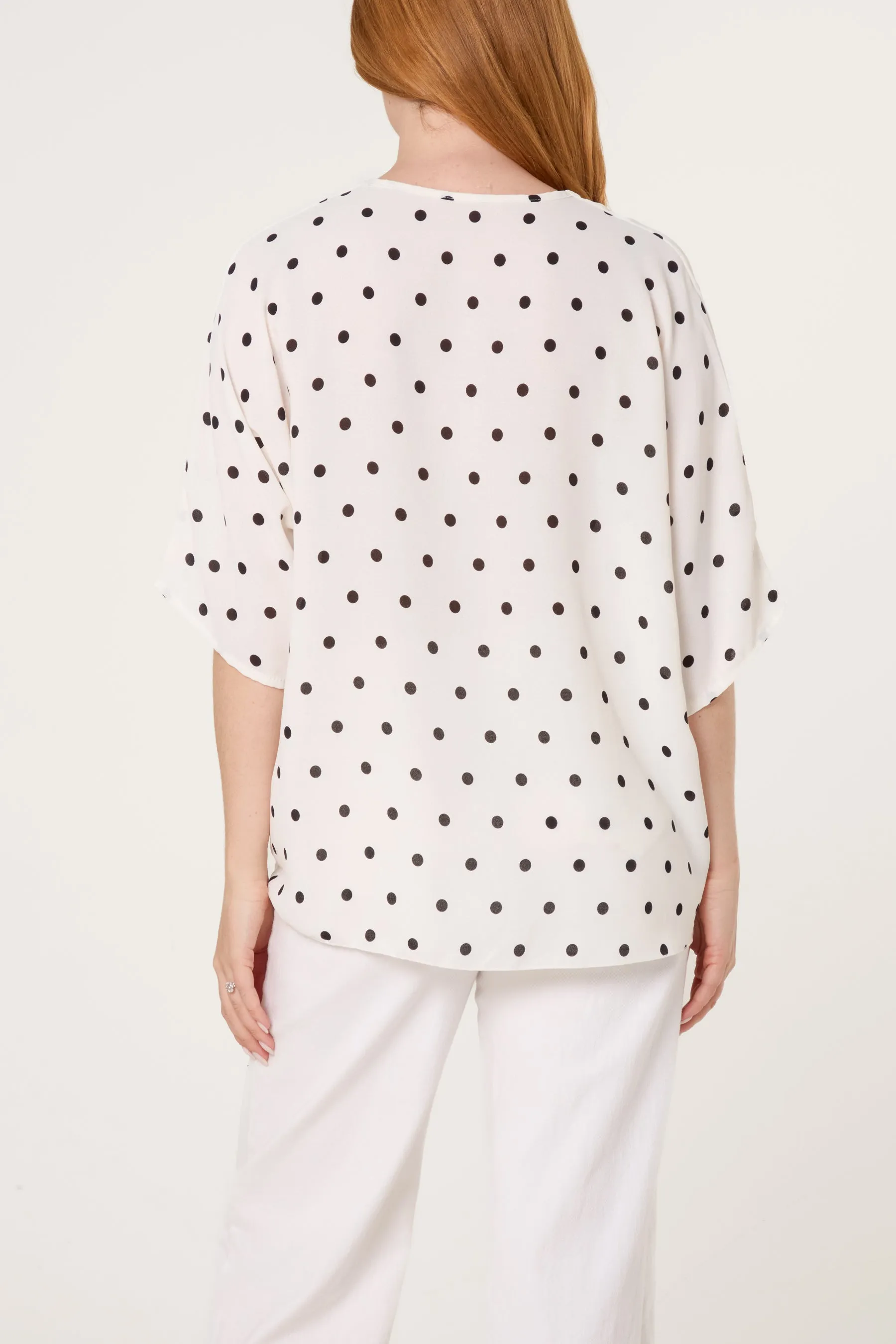 Polka Dot Knot Front Top sold by Blue Vanilla product image thumbnail 2