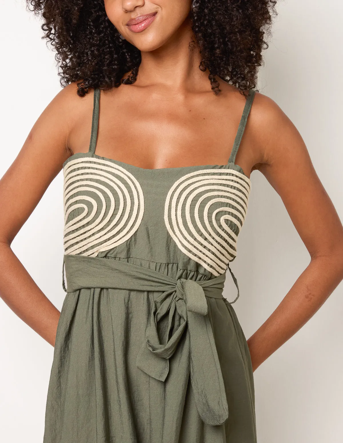 Gold Detailed Embroidered Stitching Jumpsuit sold by Blue Vanilla product image thumbnail 3