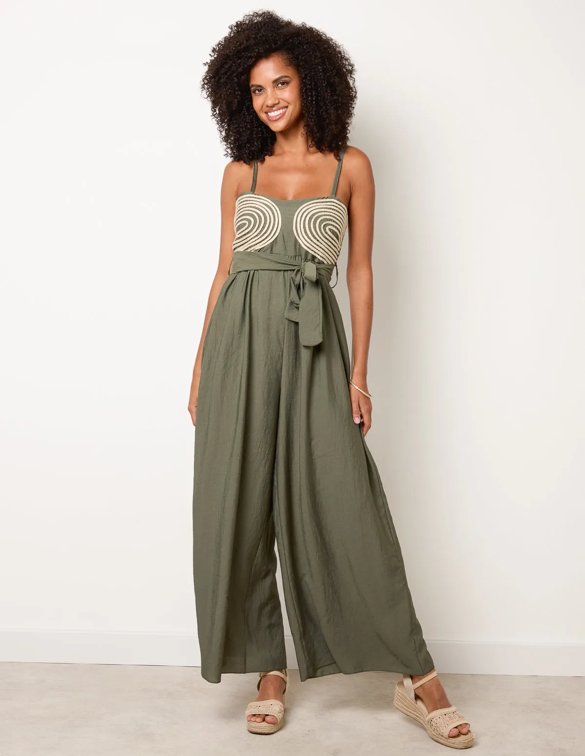 Gold Detailed Embroidered Stitching Jumpsuit sold by Blue Vanilla product image thumbnail 2
