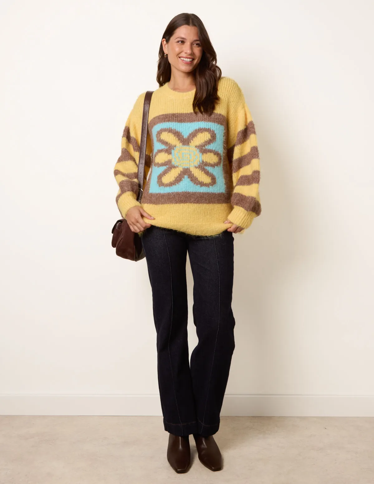 Retro Flower Print Balloon Sleeve Jumper sold by Blue Vanilla product image thumbnail 3