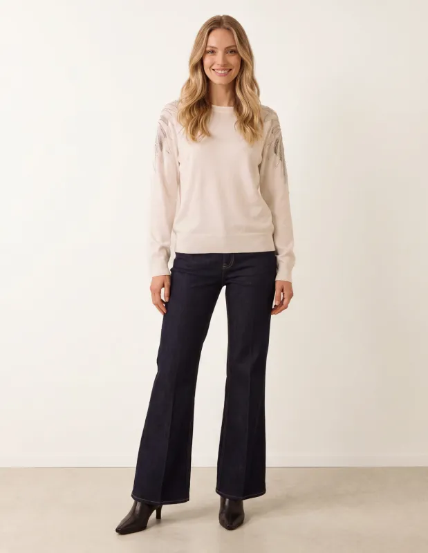 Embellished Sleeve Jumper made by Blue Vanilla