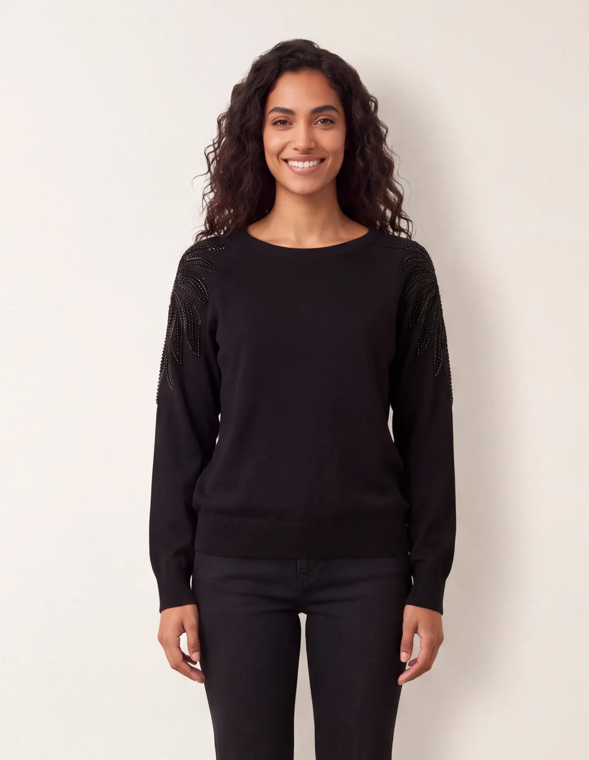 Embellished Sleeve Jumper sold by Blue Vanilla