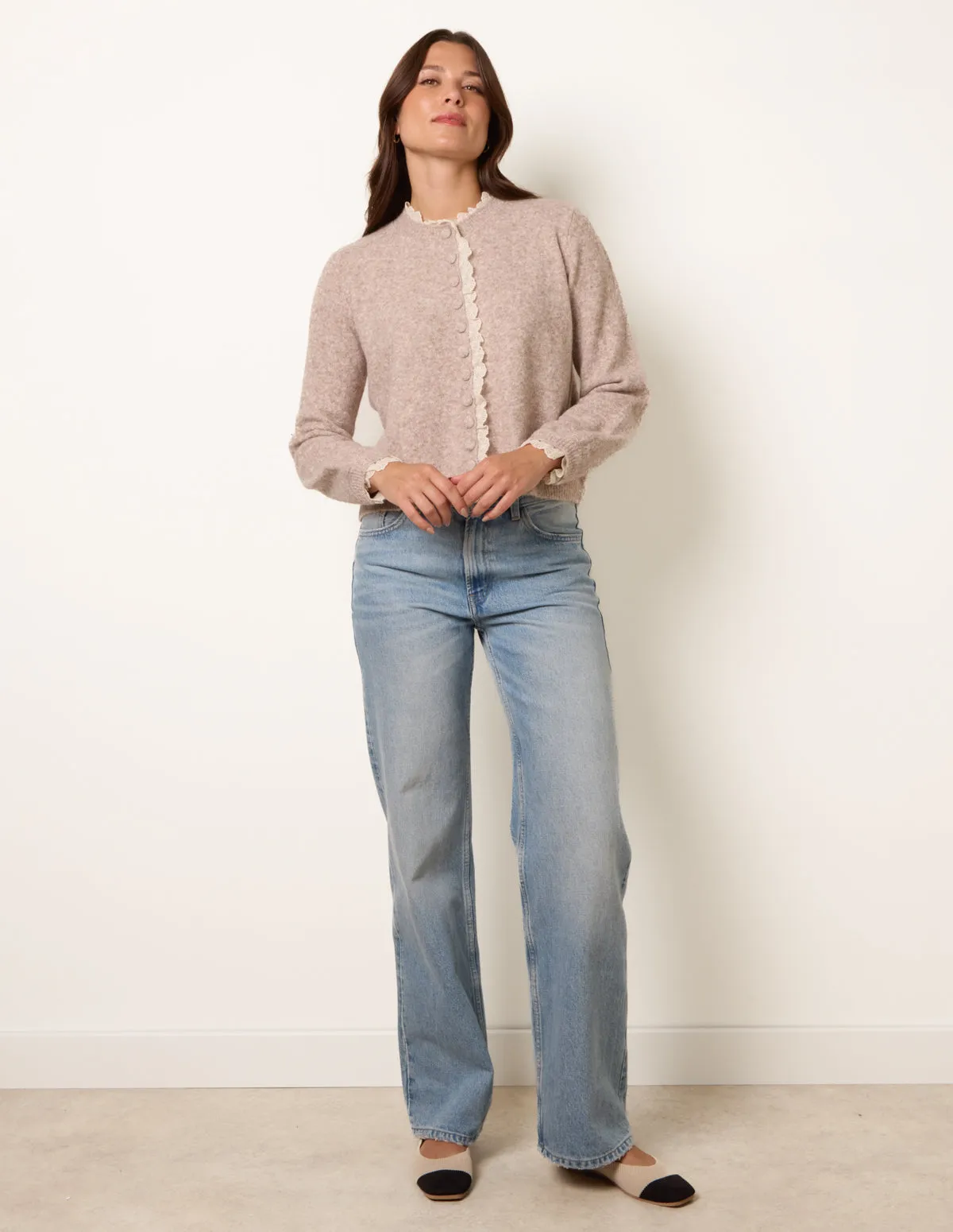 Lace Trimmed Cardigan sold by Blue Vanilla product image thumbnail 2