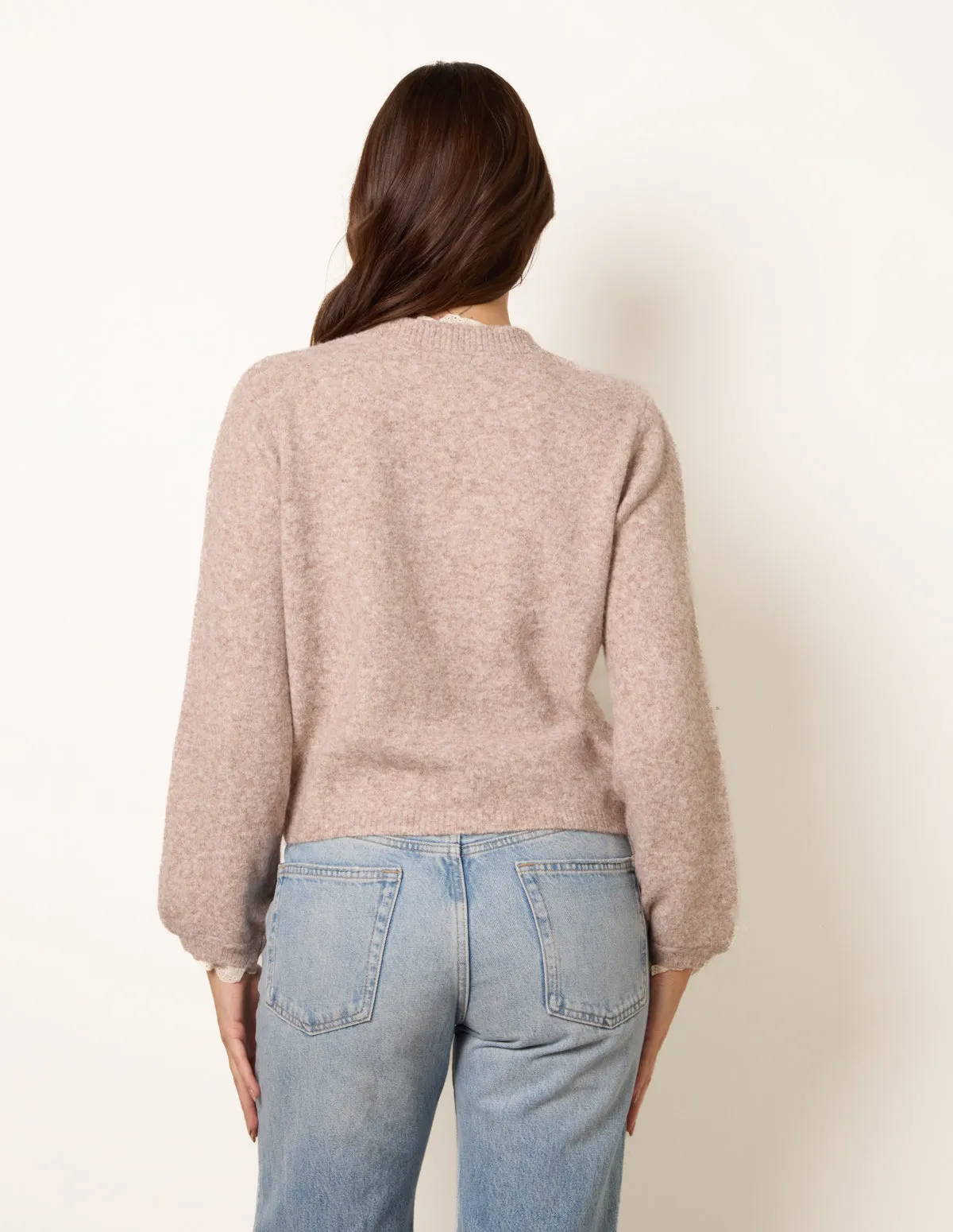 Lace Trimmed Cardigan sold by Blue Vanilla product image thumbnail 4