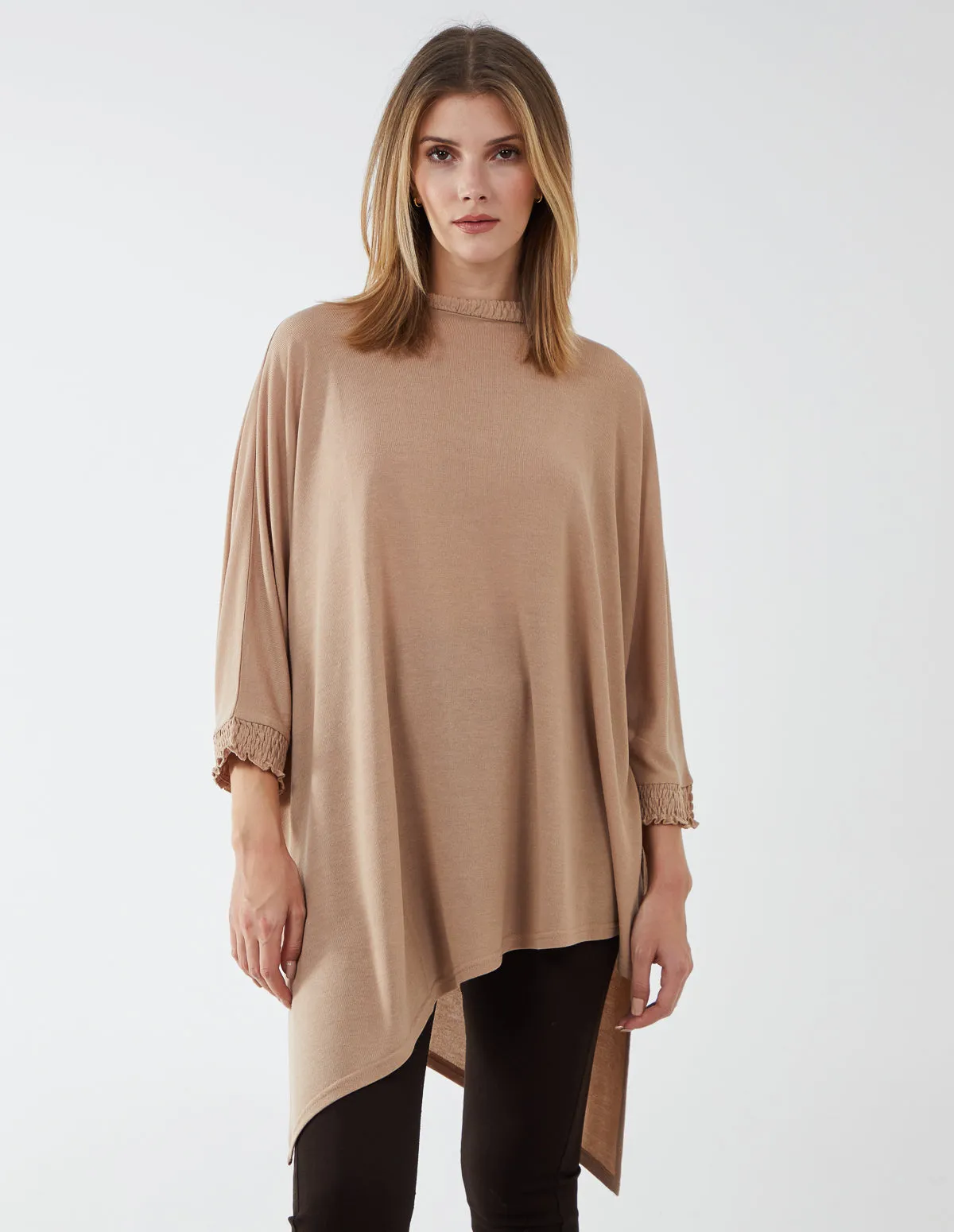 Asymmetric Top with Shirred Collar sold by Blue Vanilla product image thumbnail 2