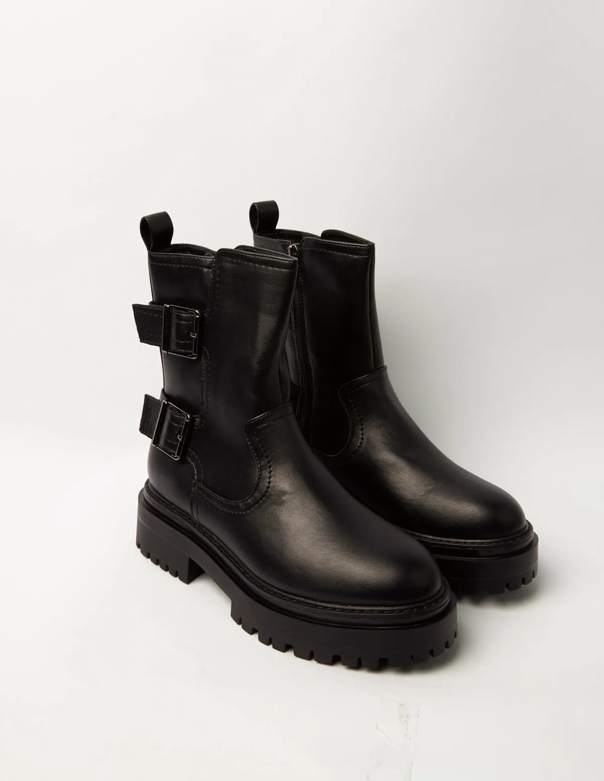 Chunky Double Buckle Boots sold by Blue Vanilla