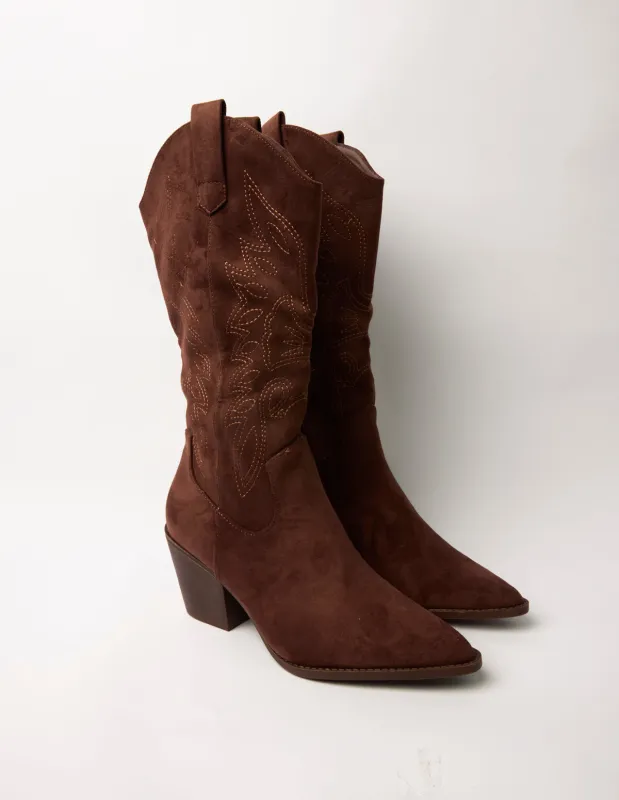 Suede Cowboy Boots made by Blue Vanilla