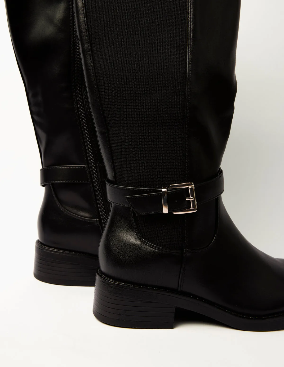 Buckle Detail Low Heel Long Boots sold by Blue Vanilla product image thumbnail 3