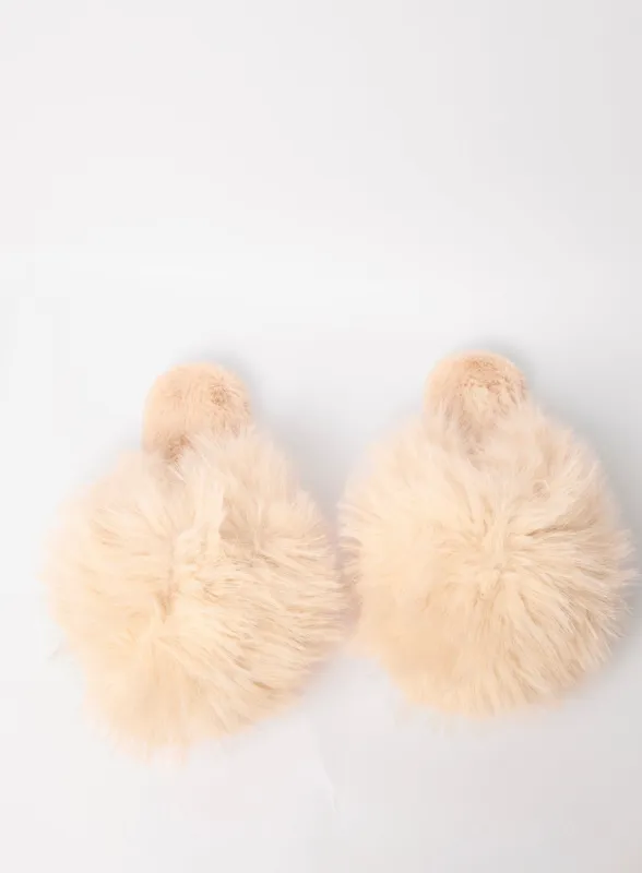 Faux Fur Slippers made by Blue Vanilla