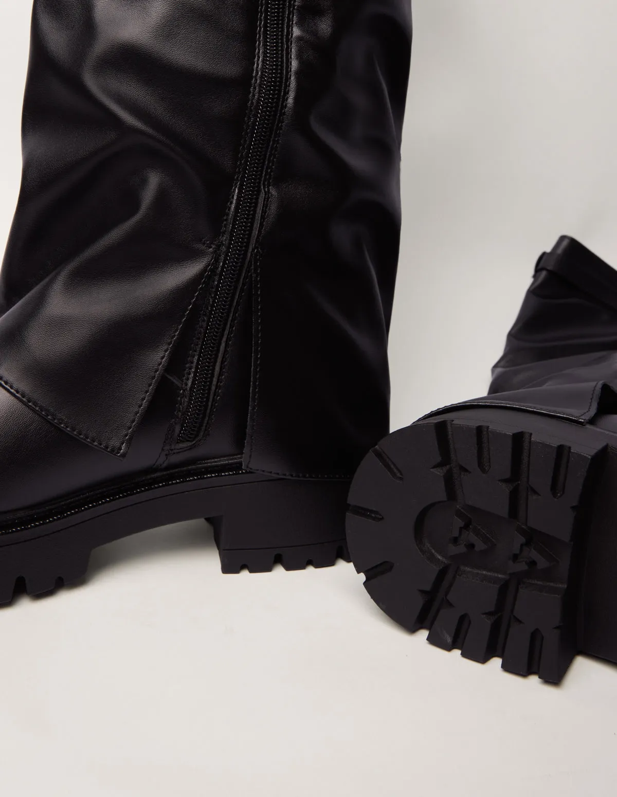 Chunky Buckle Detail Knee High Boots sold by Blue Vanilla product image thumbnail 4