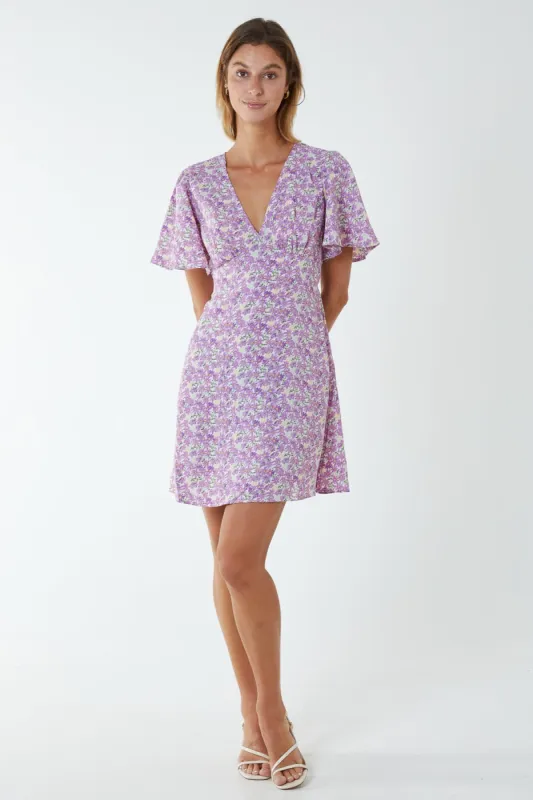 Angel Sleeve Mini Dress sold by Blue Vanilla