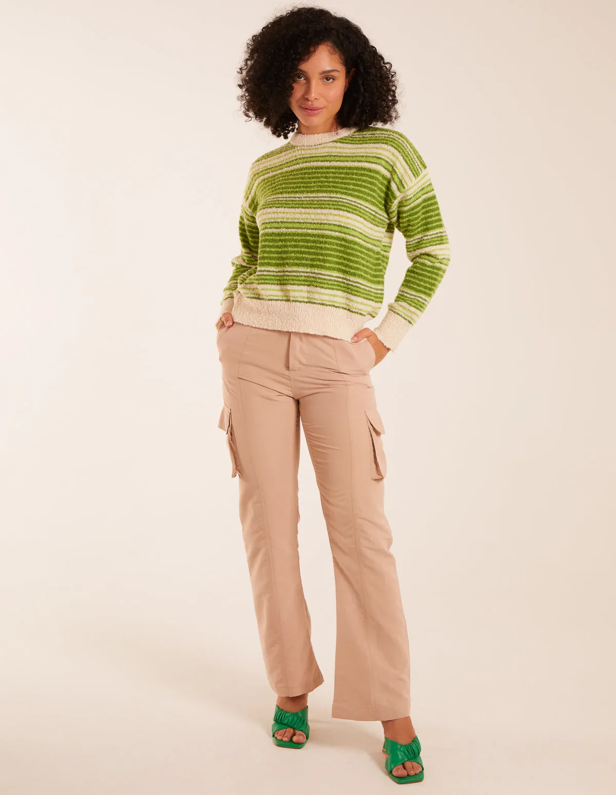 Gradient Stripe Velour Knit Jumper sold by Blue Vanilla product image thumbnail 3