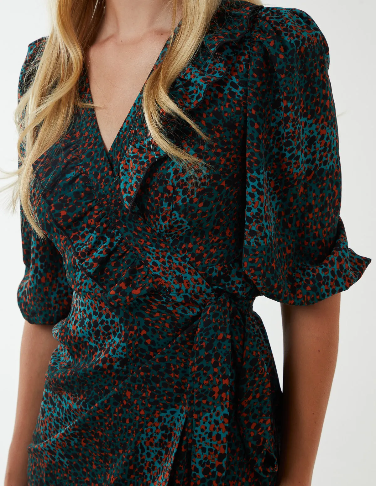 Ruffle Front Wrap Dress sold by Blue Vanilla product image thumbnail 4