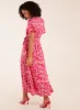 Abstract Animal Print Wrap Maxi Dress sold by Blue Vanilla