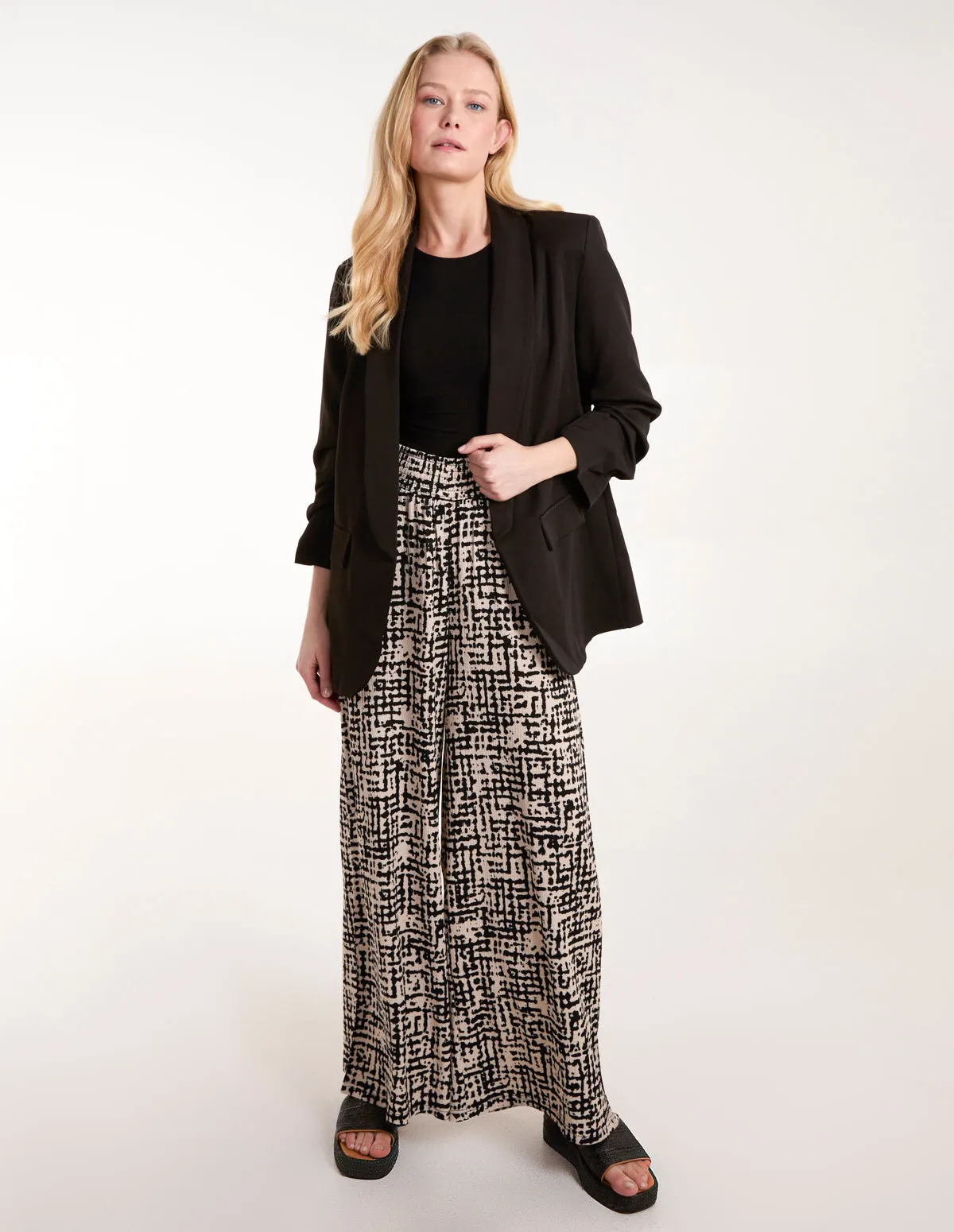 Shirred Waistband Wide Leg Trouser sold by Blue Vanilla product image thumbnail 2