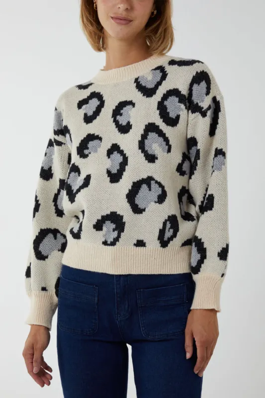 Oversized Leopard Print Jumper sold by Blue Vanilla