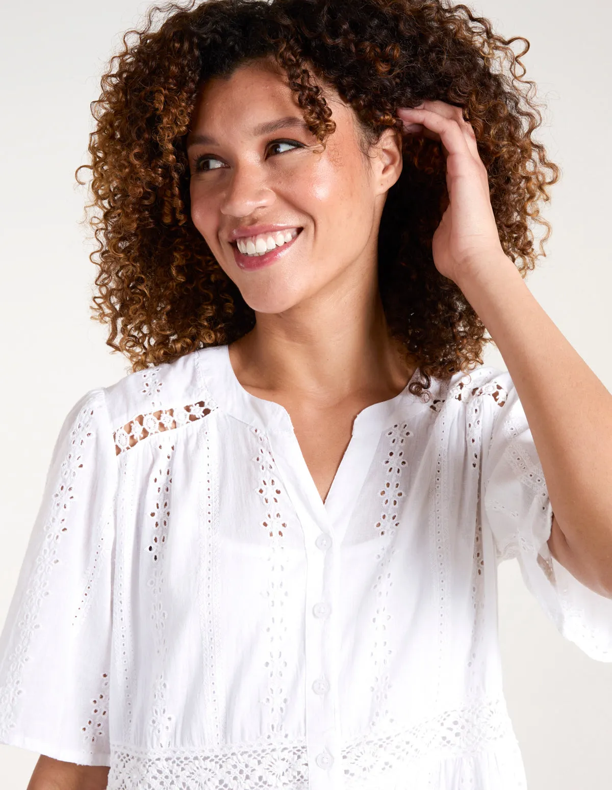 Broderie Tiered Mini Dress sold by Blue Vanilla product image thumbnail 2