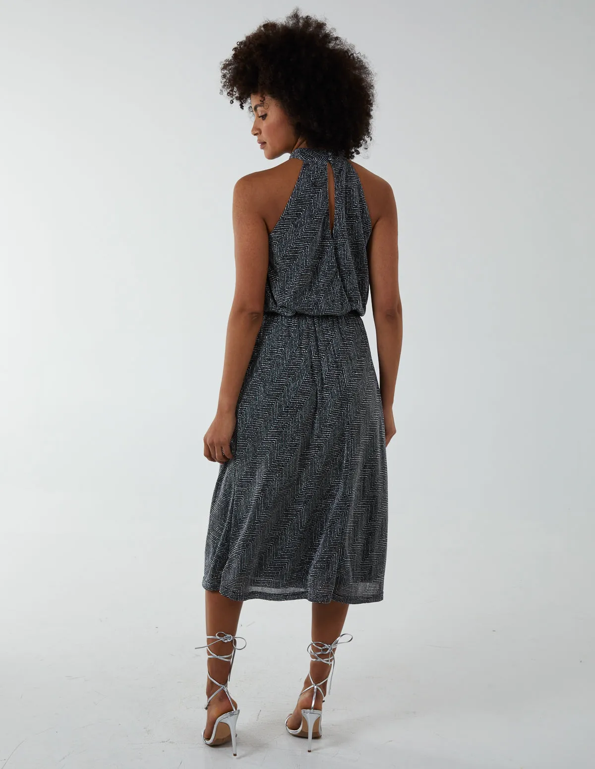Blouson Elasticated Halter Midi Dress sold by Blue Vanilla product image thumbnail 5