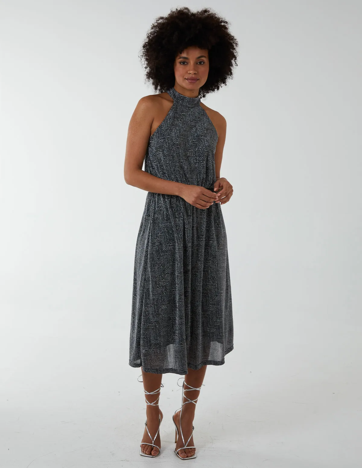 Blouson Elasticated Halter Midi Dress sold by Blue Vanilla product image thumbnail 2