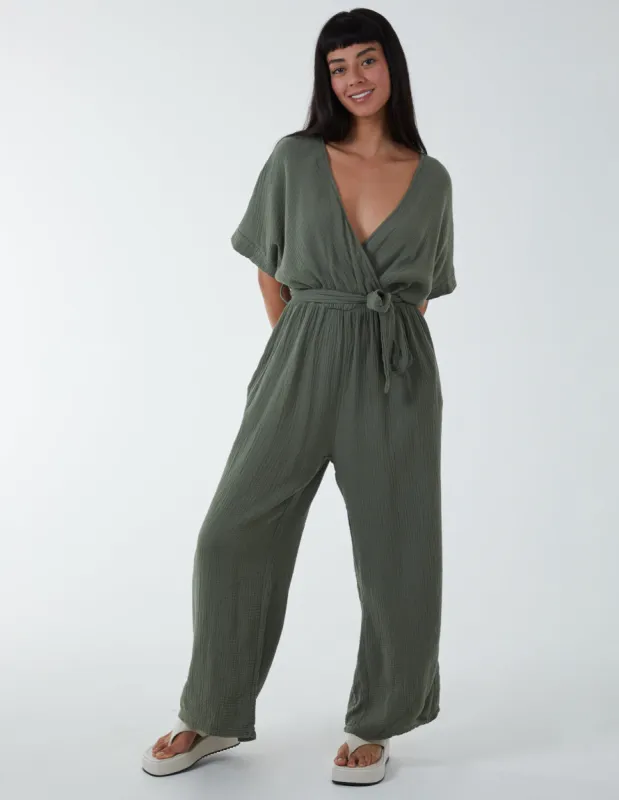 Cheese Cloth Jumpsuit sold by Blue Vanilla