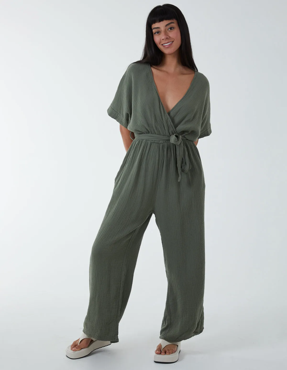 Cheese Cloth Jumpsuit sold by Blue Vanilla