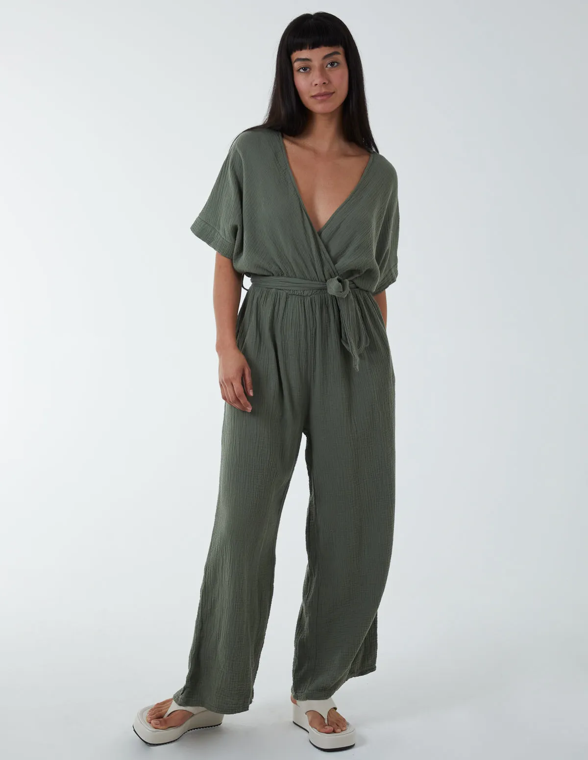 Cheese Cloth Jumpsuit sold by Blue Vanilla product image thumbnail 2