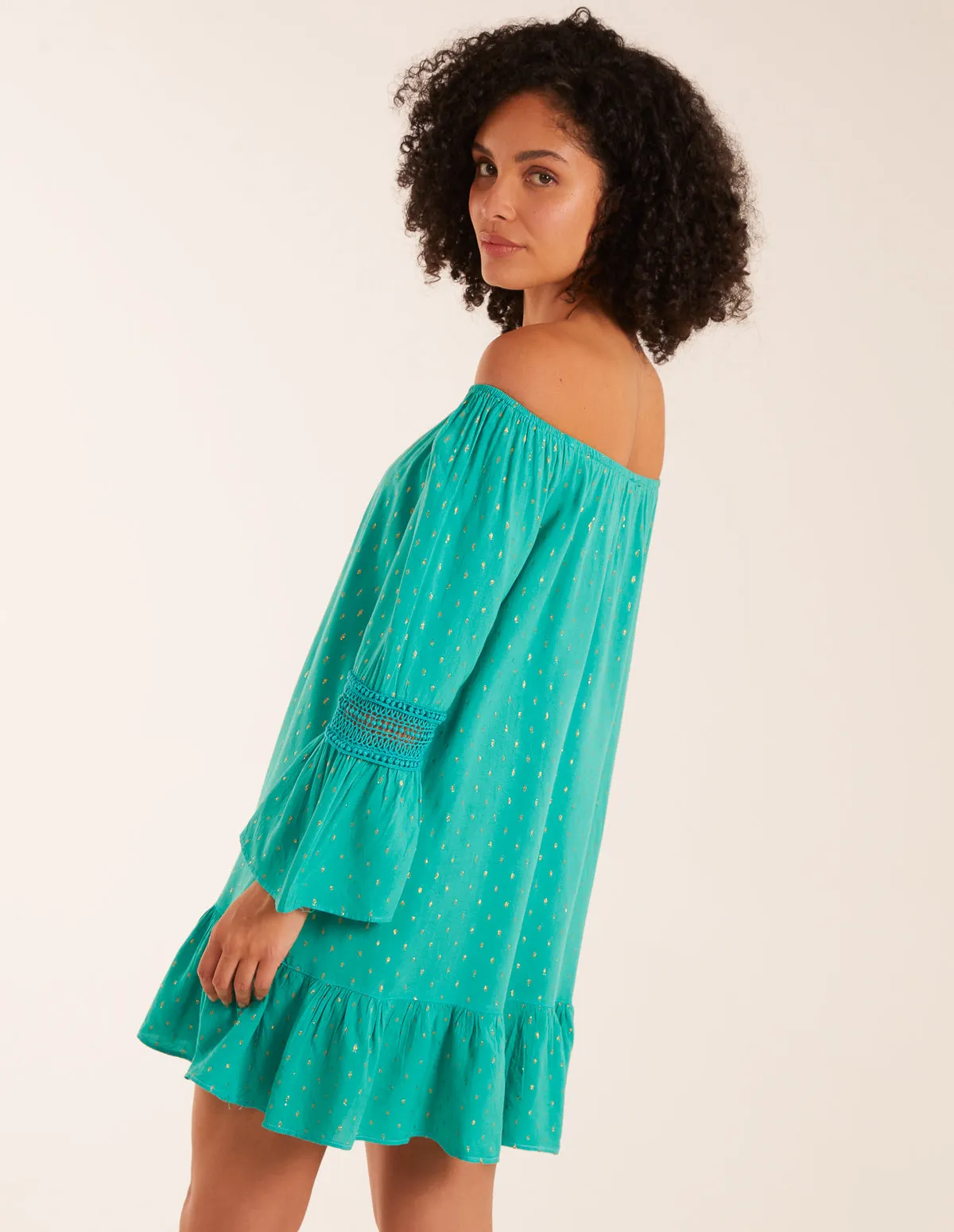 Bardot Tunic Dress With Frill Hem sold by Blue Vanilla product image thumbnail 4