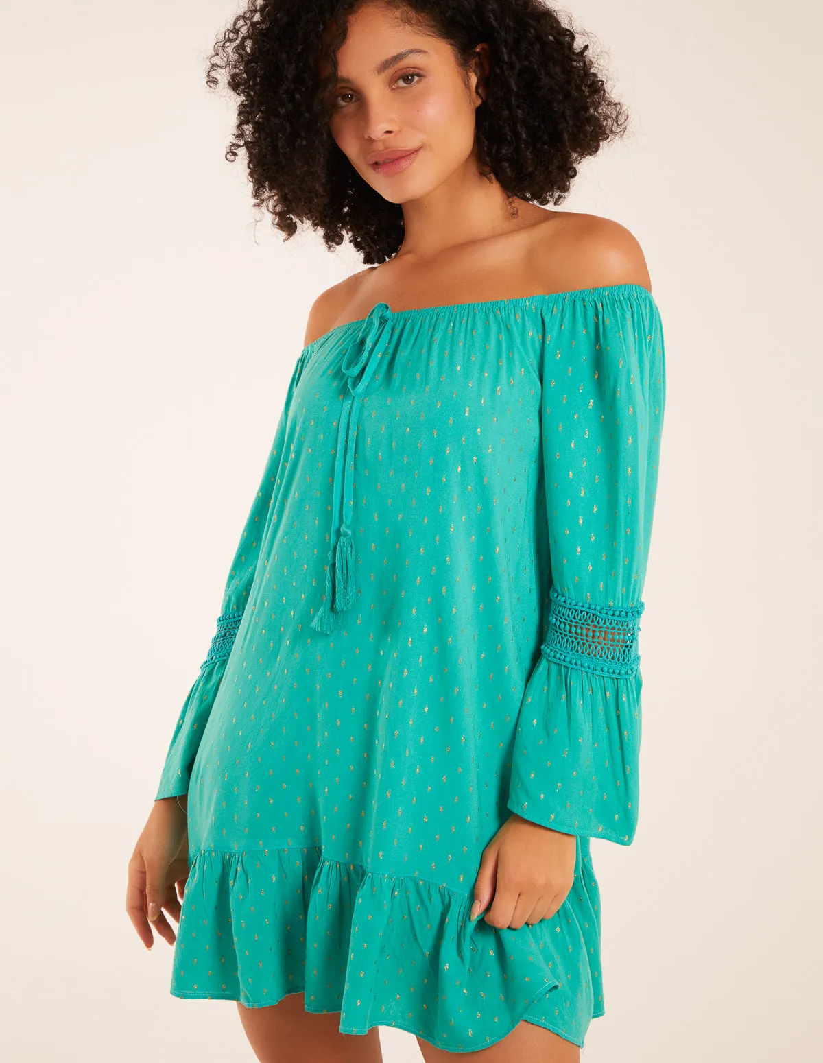 Bardot Tunic Dress With Frill Hem sold by Blue Vanilla product image thumbnail 3