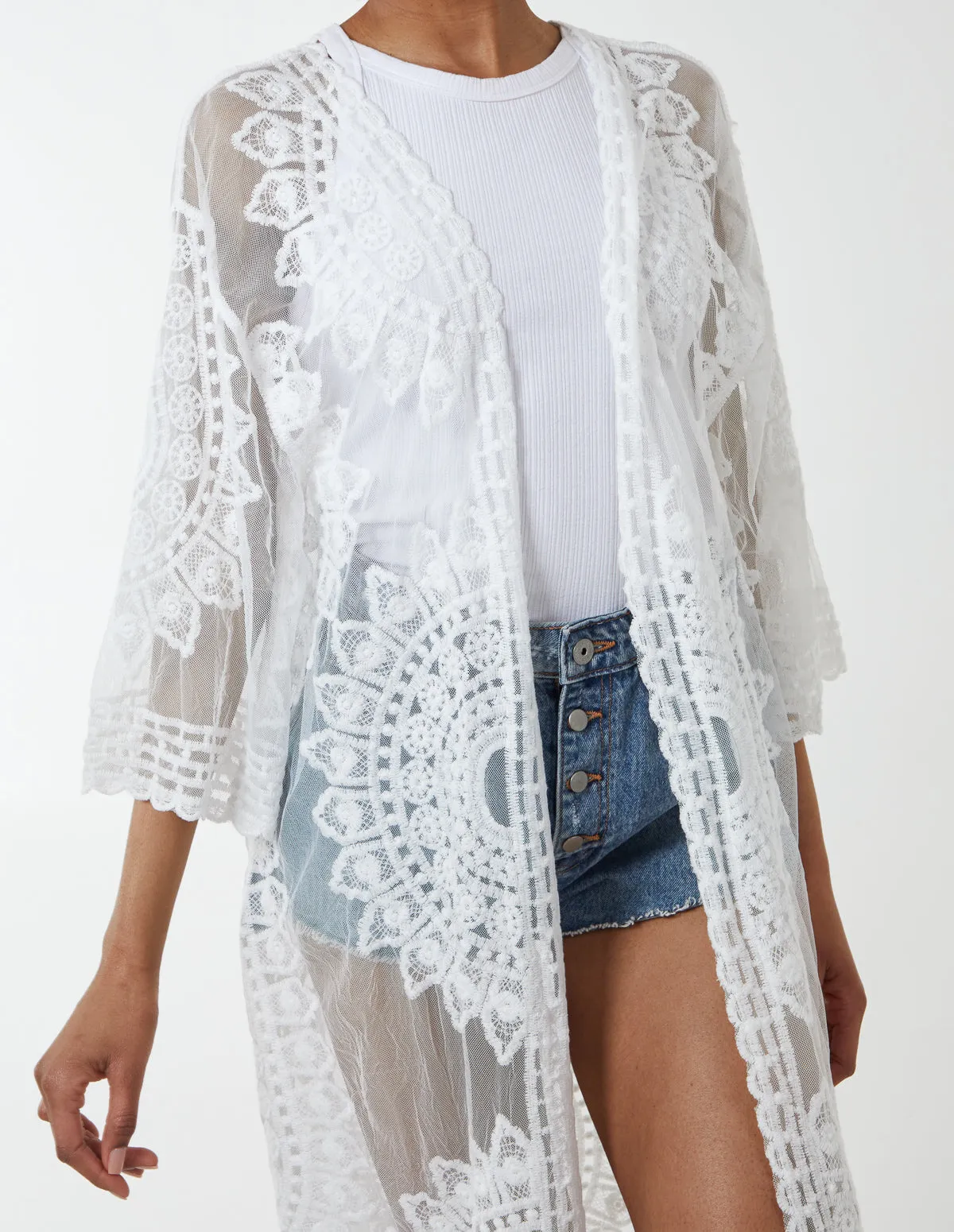 Boho Lace Kimono sold by Blue Vanilla product image thumbnail 4