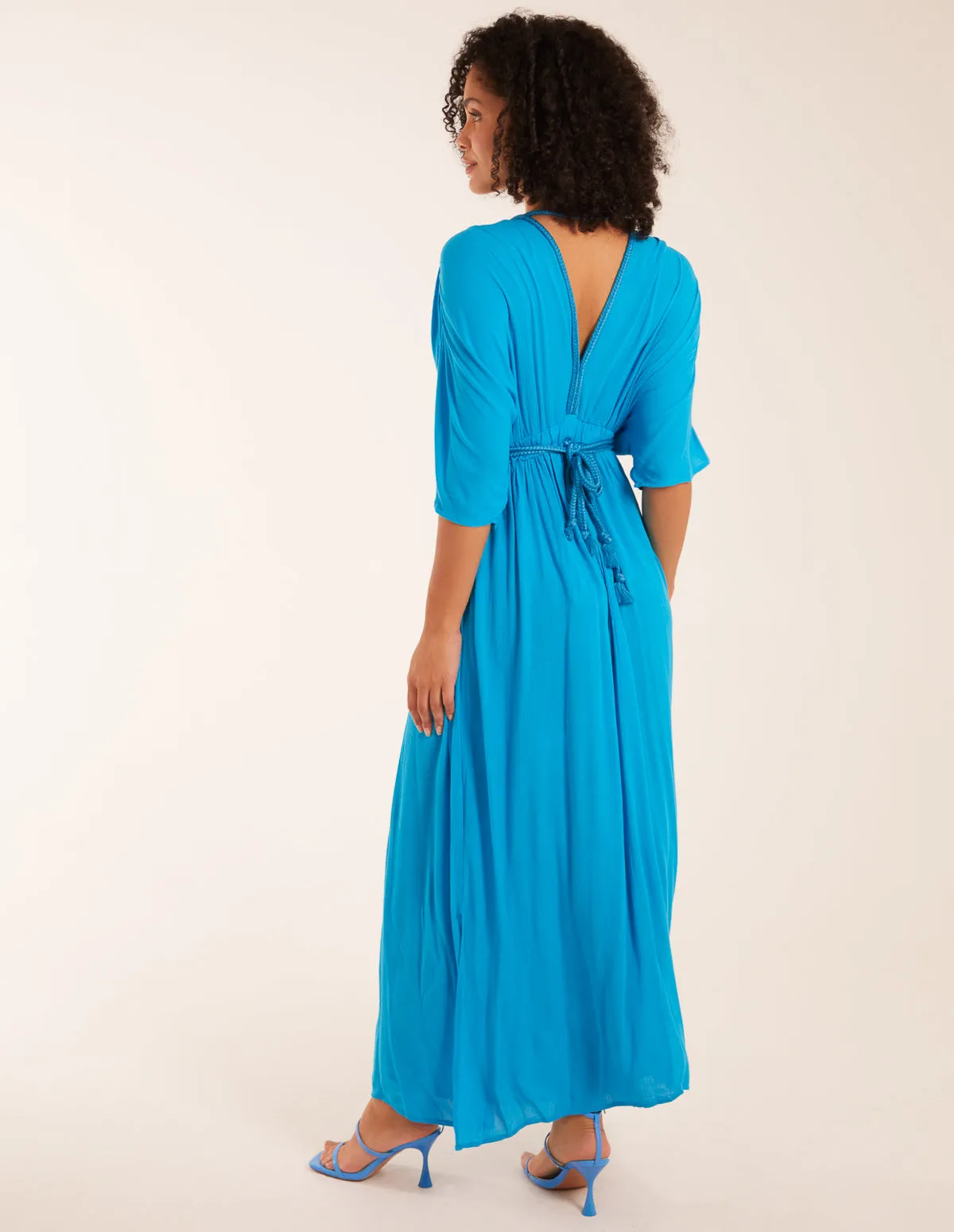 Rope Detail V Neck Maxi Dress sold by Blue Vanilla product image thumbnail 5