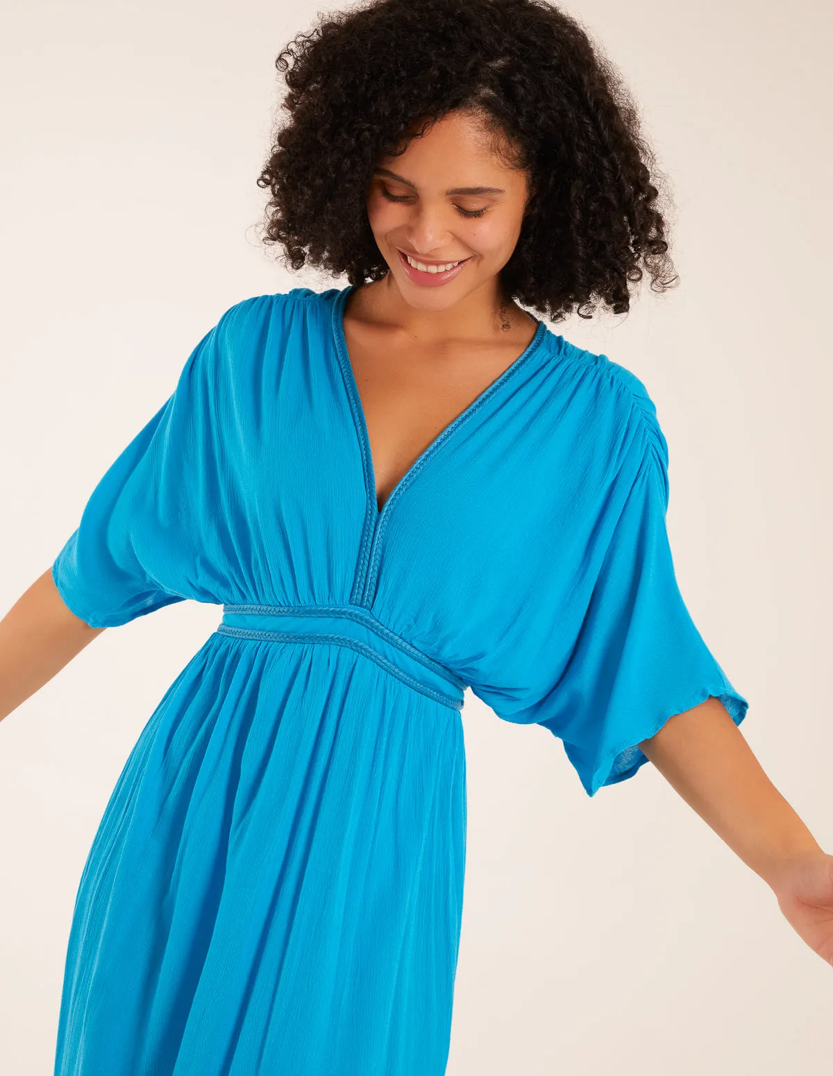 Rope Detail V Neck Maxi Dress sold by Blue Vanilla product image thumbnail 3