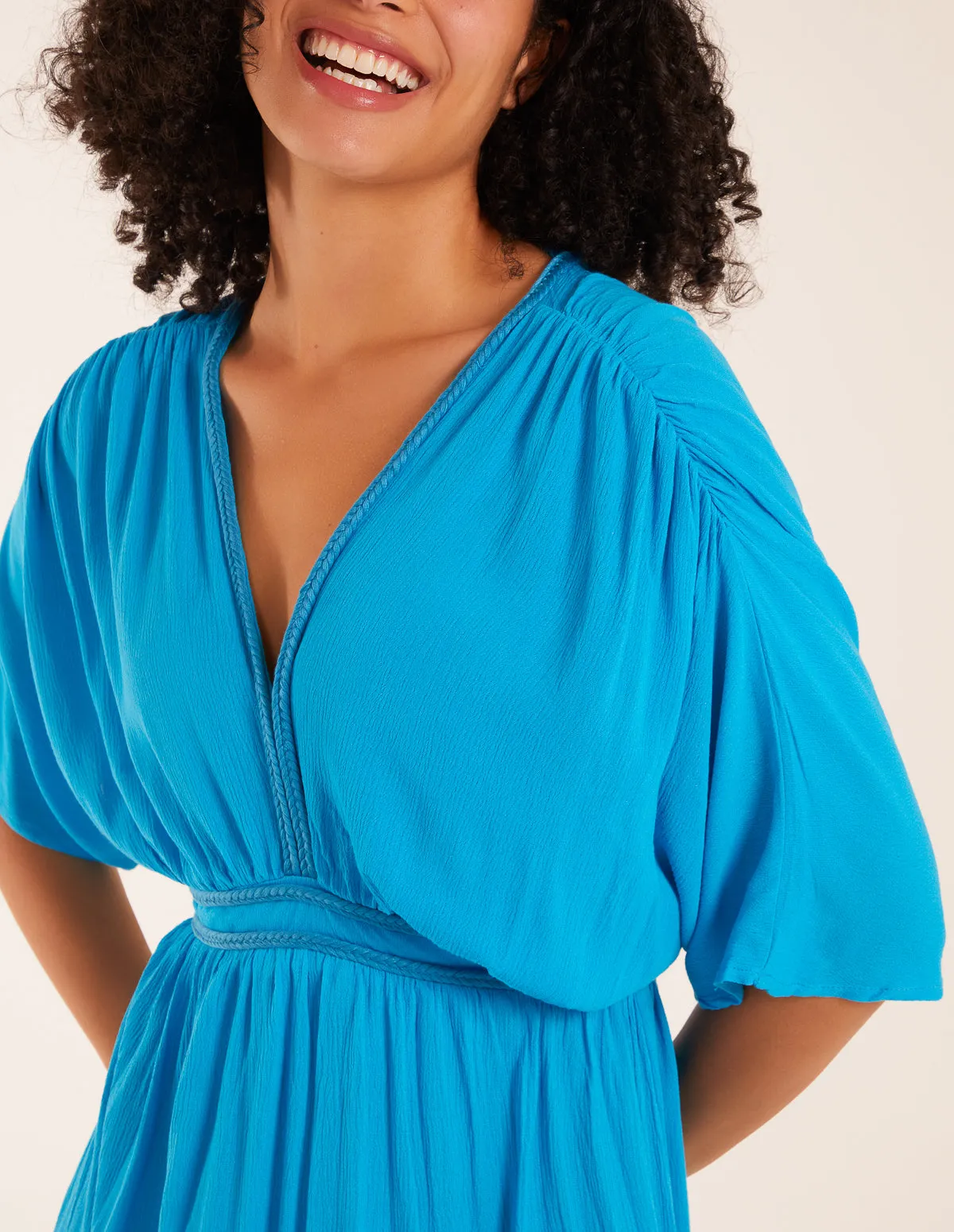 Rope Detail V Neck Maxi Dress sold by Blue Vanilla product image thumbnail 2
