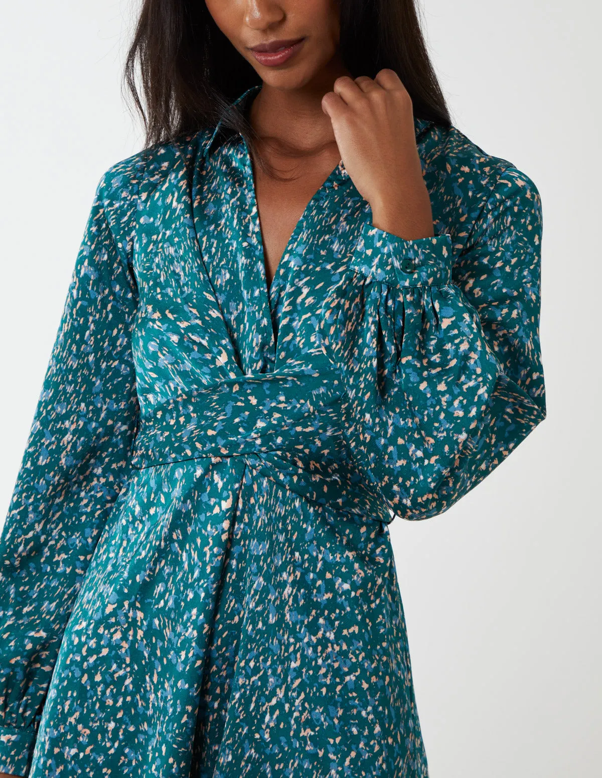 Wrap Bust Mini Shirt Dress sold by Blue Vanilla product image thumbnail 4