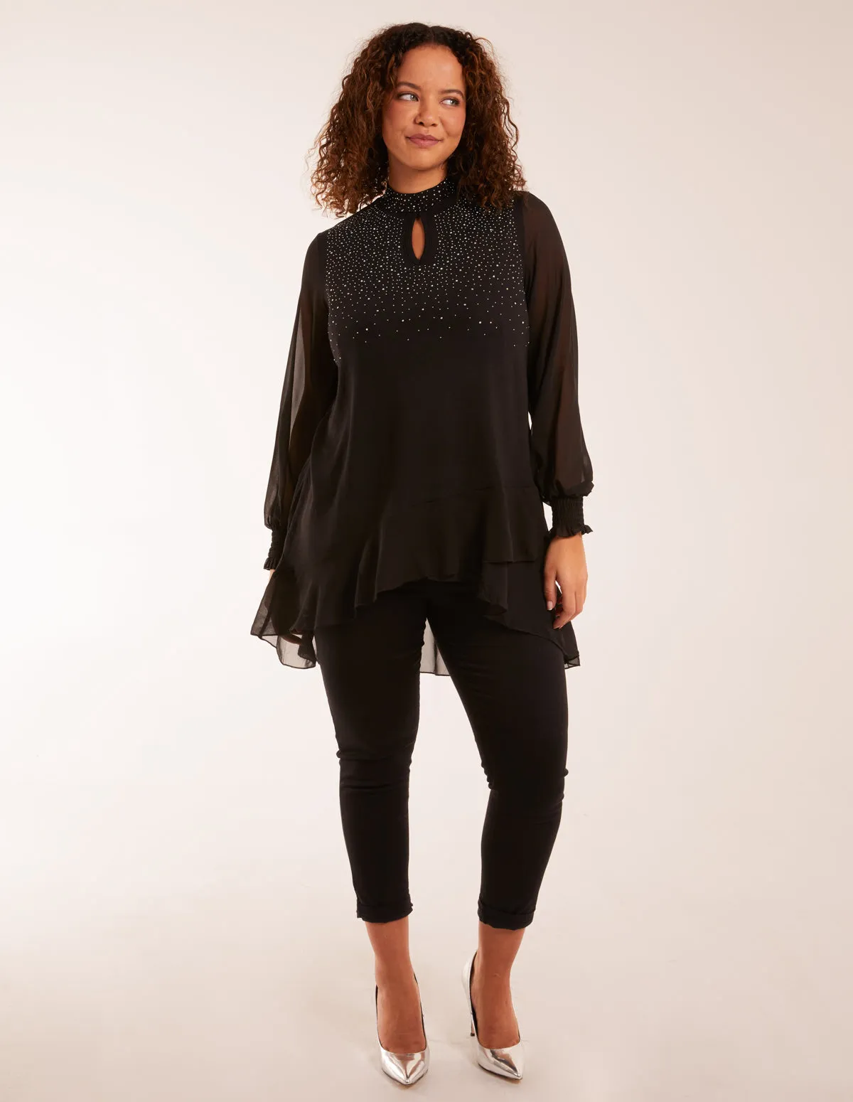 Rhinestone High Neck Top sold by Blue Vanilla product image thumbnail 2