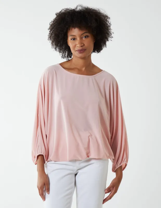 Batwing Necklace Elasticated Hem Top sold by Blue Vanilla