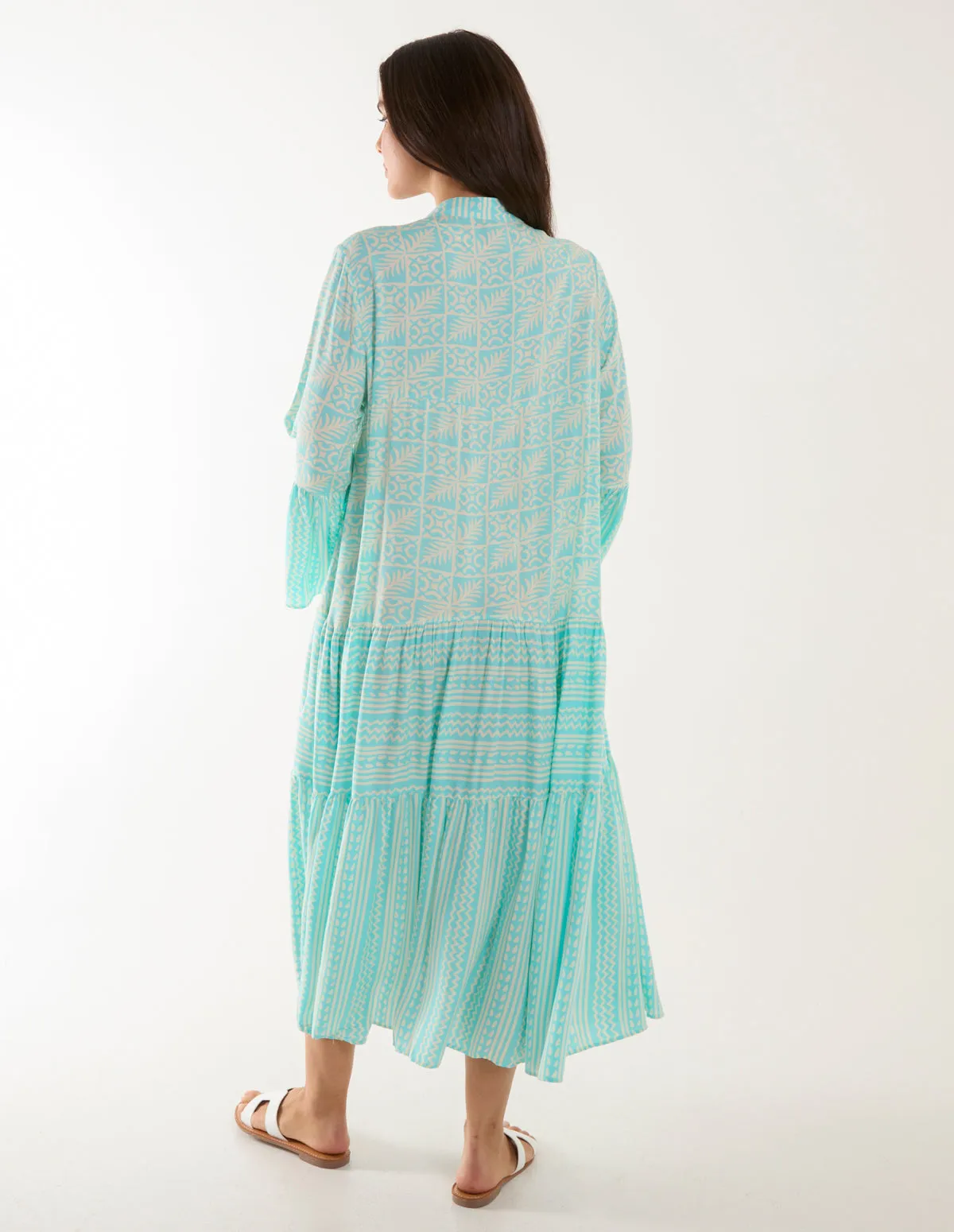 Tiered Maxi Long Sleeve Dress sold by Blue Vanilla product image thumbnail 3