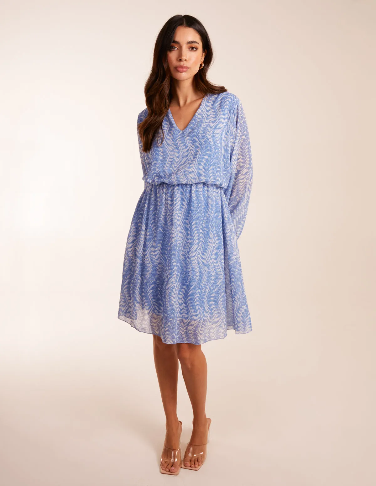 V Neck Chiffon Mini Dress sold by Blue Vanilla product image thumbnail 2