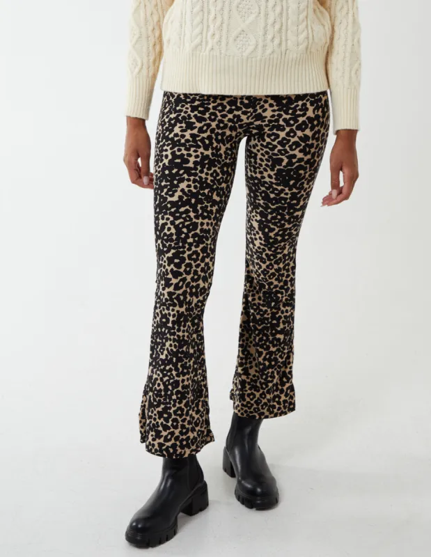 Leopard Print Flared Pants made by Blue Vanilla