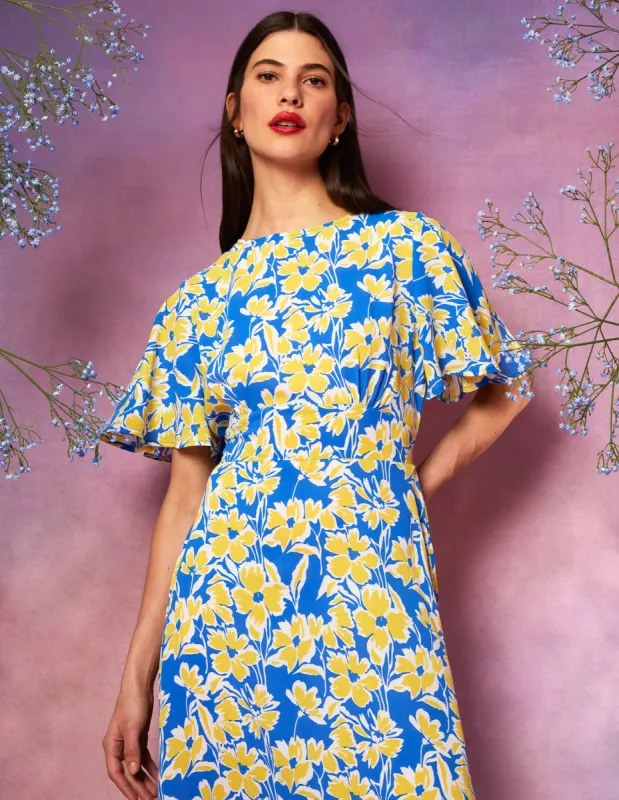 Midi Dress With Godet Insert made by Blue Vanilla