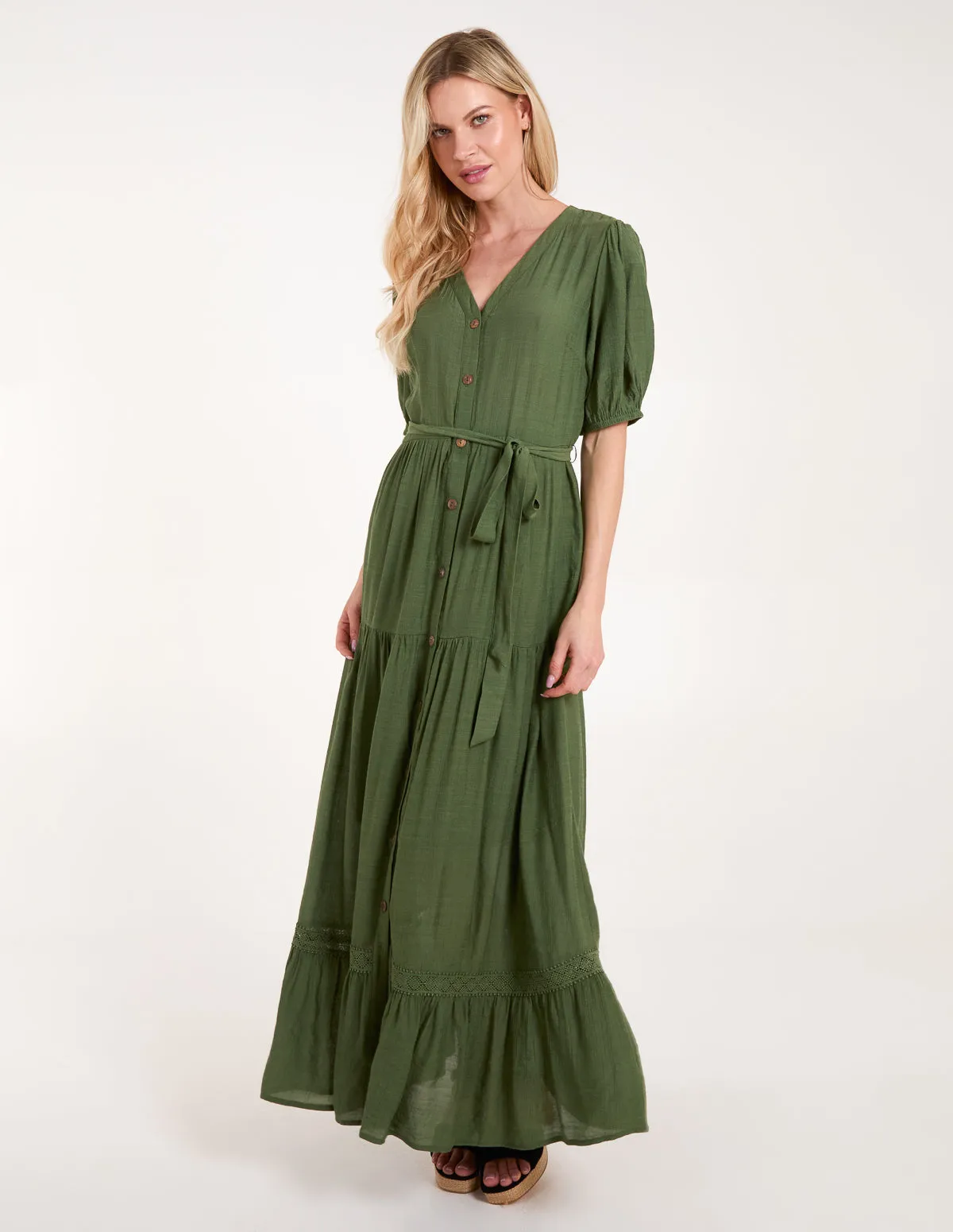 Button Through Tie Maxi Dress sold by Blue Vanilla product image thumbnail 3