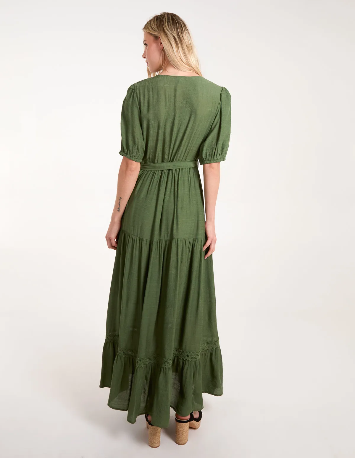 Button Through Tie Maxi Dress sold by Blue Vanilla product image thumbnail 4