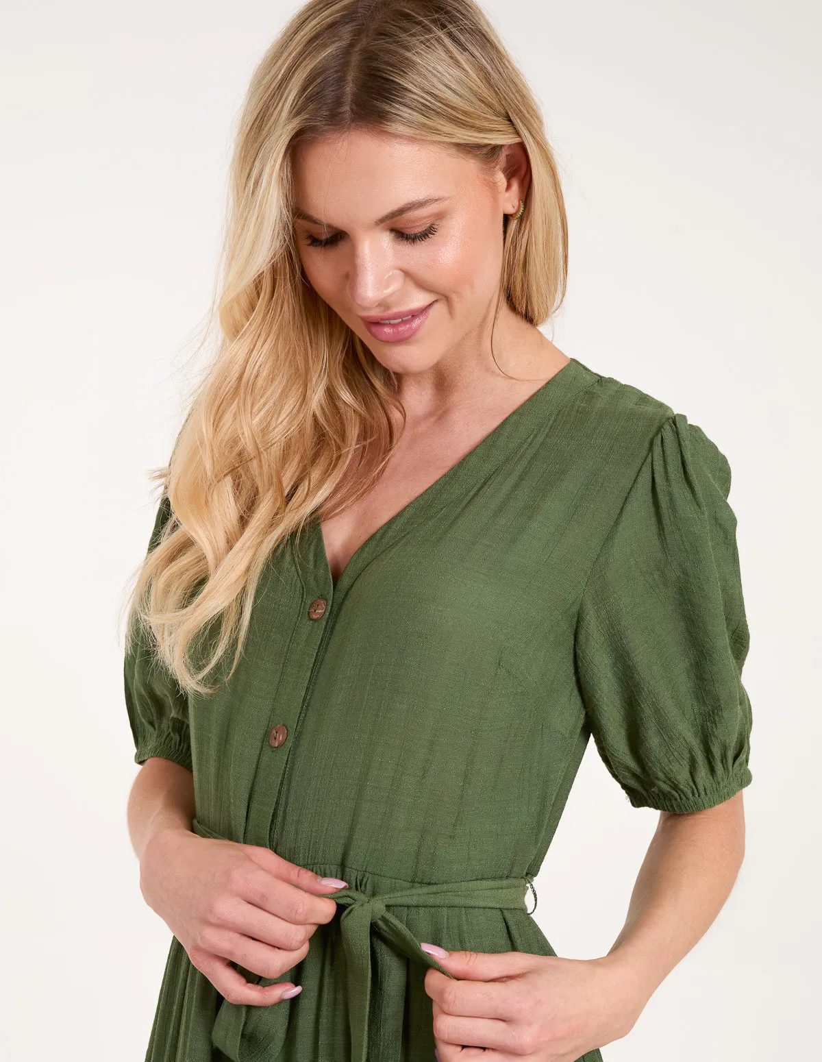 Button Through Tie Maxi Dress sold by Blue Vanilla product image thumbnail 2