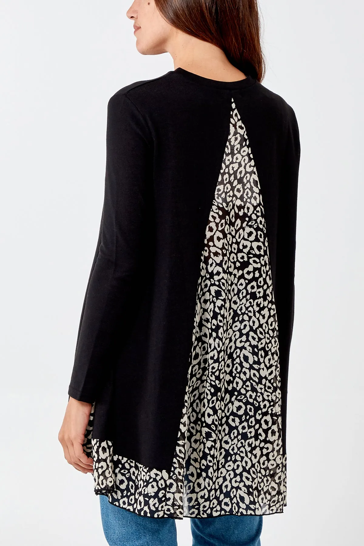 Leopard Chiffon Insert Tunic sold by Blue Vanilla product image thumbnail 2