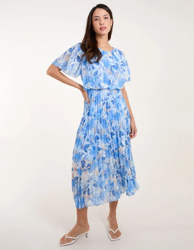 Round Neck Pleated Midi Dress sold by Blue Vanilla