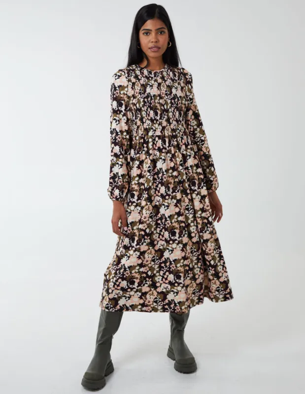 Smock Front And Back Midi Dress sold by Blue Vanilla