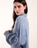 Cold Wash Cross Hatch Long Line Shirt sold by Blue Vanilla